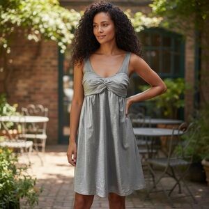 Bailey 44 Womens 8 Silver Metallic‎ Silk Lined Dress Party Wedding Guest Summer